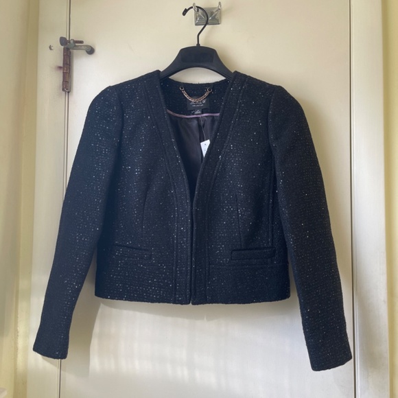 NWT JCrew Collection lady jacket in sequin wool tweed - Picture 2 of 8